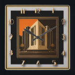 Art Deco Quadratische Wanduhr<br><div class="desc">Großartiges Uhrendesign. Du wirst es wie andere Liebe bekommen. Sie können dieses Design auch für andere Produkte verwenden,  die Sie mögen,  oder Ihren Text anpassen und hinzufügen. Folgen Sie mir für mehr. Vielen Dank. Ich wünsche Ihnen einen schönen Tag.</div>