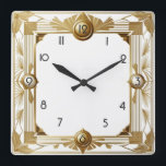 Art Deco Quadratische Wanduhr<br><div class="desc">Großartiges Uhrendesign. Du wirst es wie andere Liebe bekommen. Sie können dieses Design auch für andere Produkte verwenden,  die Sie mögen,  oder Ihren Text anpassen und hinzufügen. Folgen Sie mir für mehr. Vielen Dank. Ich wünsche Ihnen einen schönen Tag.</div>