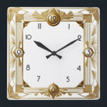Art Deco Quadratische Wanduhr<br><div class="desc">Großartiges Uhrendesign. Du wirst es wie andere Liebe bekommen. Sie können dieses Design auch für andere Produkte verwenden,  die Sie mögen,  oder Ihren Text anpassen und hinzufügen. Folgen Sie mir für mehr. Vielen Dank. Ich wünsche Ihnen einen schönen Tag.</div>