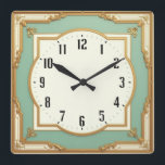 Art Deco Quadratische Wanduhr<br><div class="desc">Großartiges Uhrendesign. Du wirst es wie andere Liebe bekommen. Sie können dieses Design auch für andere Produkte verwenden,  die Sie mögen,  oder Ihren Text anpassen und hinzufügen. Folgen Sie mir für mehr. Vielen Dank. Ich wünsche Ihnen einen schönen Tag.</div>
