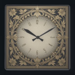 Art Deco Quadratische Wanduhr<br><div class="desc">Fantastisches Art Deco Uhrendesign. Du wirst es wie andere Liebe bekommen. Sie können dieses Design auch für andere Produkte verwenden,  die Sie mögen,  oder Ihren Text anpassen und hinzufügen. Folgen Sie mir für mehr. Vielen Dank. Ich wünsche Ihnen einen schönen Tag.</div>