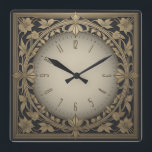 Art Deco Quadratische Wanduhr<br><div class="desc">Fantastisches Art Deco Uhrendesign. Du wirst es wie andere Liebe bekommen. Sie können dieses Design auch für andere Produkte verwenden, die Sie mögen, oder Ihren Text anpassen und hinzufügen. Folgen Sie mir für mehr. Vielen Dank. Ich wünsche Ihnen einen schönen Tag.</div>