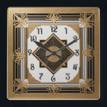 Art Deco Quadratische Wanduhr<br><div class="desc">Großartiges Uhrendesign. Du wirst es wie andere Liebe bekommen. Sie können dieses Design auch für andere Produkte verwenden, die Sie mögen, oder Ihren Text anpassen und hinzufügen. Folgen Sie mir für mehr. Vielen Dank. Ich wünsche Ihnen einen schönen Tag.</div>