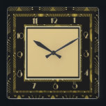 Art Deco Quadratische Wanduhr<br><div class="desc">Großartiges Uhrendesign. Du wirst es wie andere Liebe bekommen. Sie können dieses Design auch für andere Produkte verwenden, die Sie mögen, oder Ihren Text anpassen und hinzufügen. Folgen Sie mir für mehr. Vielen Dank. Ich wünsche Ihnen einen schönen Tag.</div>