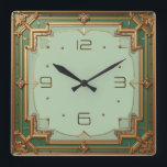 Art Deco Quadratische Wanduhr<br><div class="desc">Großartiges Uhrendesign. Du wirst es wie andere Liebe bekommen. Sie können dieses Design auch für andere Produkte verwenden,  die Sie mögen,  oder Ihren Text anpassen und hinzufügen. Folgen Sie mir für mehr. Vielen Dank. Ich wünsche Ihnen einen schönen Tag.</div>