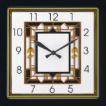 Art Deco Quadratische Wanduhr<br><div class="desc">Großartiges Uhrendesign. Du wirst es wie andere Liebe bekommen. Sie können dieses Design auch für andere Produkte verwenden,  die Sie mögen,  oder Ihren Text anpassen und hinzufügen. Folgen Sie mir für mehr. Vielen Dank. Ich wünsche Ihnen einen schönen Tag.</div>