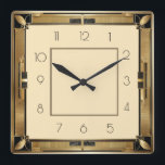 Art Deco Quadratische Wanduhr<br><div class="desc">Großartiges Uhrendesign. Du wirst es wie andere Liebe bekommen. Sie können dieses Design auch für andere Produkte verwenden,  die Sie mögen,  oder Ihren Text anpassen und hinzufügen. Folgen Sie mir für mehr. Vielen Dank. Ich wünsche Ihnen einen schönen Tag.</div>