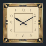 Art Deco Quadratische Wanduhr<br><div class="desc">Großartiges Uhrendesign. Du wirst es wie andere Liebe bekommen. Sie können dieses Design auch für andere Produkte verwenden,  die Sie mögen,  oder Ihren Text anpassen und hinzufügen. Folgen Sie mir für mehr. Vielen Dank. Ich wünsche Ihnen einen schönen Tag.</div>