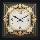Art Deco Quadratische Wanduhr<br><div class="desc">Großartiges Uhrendesign. Du wirst es wie andere Liebe bekommen. Sie können dieses Design auch für andere Produkte verwenden,  die Sie mögen,  oder Ihren Text anpassen und hinzufügen. Folgen Sie mir für mehr. Vielen Dank. Ich wünsche Ihnen einen schönen Tag.</div>