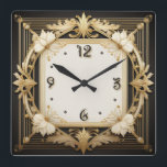 Art Deco Quadratische Wanduhr<br><div class="desc">Großartiges Uhrendesign. Du wirst es wie andere Liebe bekommen. Sie können dieses Design auch für andere Produkte verwenden,  die Sie mögen,  oder Ihren Text anpassen und hinzufügen. Folgen Sie mir für mehr. Vielen Dank. Ich wünsche Ihnen einen schönen Tag.</div>