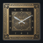 Art Deco Quadratische Wanduhr<br><div class="desc">Großartiges Uhrendesign. Du wirst es wie andere Liebe bekommen. Sie können dieses Design auch für andere Produkte verwenden,  die Sie mögen,  oder Ihren Text anpassen und hinzufügen. Folgen Sie mir für mehr. Vielen Dank. Ich wünsche Ihnen einen schönen Tag.</div>