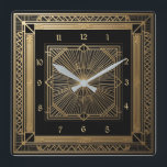 Art Deco Quadratische Wanduhr<br><div class="desc">Großartiges Uhrendesign. Du wirst es wie andere Liebe bekommen. Sie können dieses Design auch für andere Produkte verwenden, die Sie mögen, oder Ihren Text anpassen und hinzufügen. Folgen Sie mir für mehr. Vielen Dank. Ich wünsche Ihnen einen schönen Tag.</div>