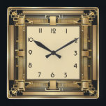 Art Deco Quadratische Wanduhr<br><div class="desc">Großartiges Uhrendesign. Du wirst es wie andere Liebe bekommen. Sie können dieses Design auch für andere Produkte verwenden,  die Sie mögen,  oder Ihren Text anpassen und hinzufügen. Folgen Sie mir für mehr. Vielen Dank. Ich wünsche Ihnen einen schönen Tag.</div>