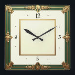 Art Deco Quadratische Wanduhr<br><div class="desc">Großartiges Uhrendesign. Du wirst es wie andere Liebe bekommen. Sie können dieses Design auch für andere Produkte verwenden,  die Sie mögen,  oder Ihren Text anpassen und hinzufügen. Folgen Sie mir für mehr. Vielen Dank. Ich wünsche Ihnen einen schönen Tag.</div>