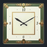 Art Deco Quadratische Wanduhr<br><div class="desc">Großartiges Uhrendesign. Du wirst es wie andere Liebe bekommen. Sie können dieses Design auch für andere Produkte verwenden,  die Sie mögen,  oder Ihren Text anpassen und hinzufügen. Folgen Sie mir für mehr. Vielen Dank. Ich wünsche Ihnen einen schönen Tag.</div>