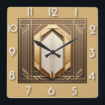 Art Deco Quadratische Wanduhr<br><div class="desc">Großartiges Uhrendesign. Du wirst es wie andere Liebe bekommen. Sie können dieses Design auch für andere Produkte verwenden,  die Sie mögen,  oder Ihren Text anpassen und hinzufügen. Folgen Sie mir für mehr. Vielen Dank. Ich wünsche Ihnen einen schönen Tag.</div>