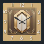 Art Deco Quadratische Wanduhr<br><div class="desc">Großartiges Uhrendesign. Du wirst es wie andere Liebe bekommen. Sie können dieses Design auch für andere Produkte verwenden,  die Sie mögen,  oder Ihren Text anpassen und hinzufügen. Folgen Sie mir für mehr. Vielen Dank. Ich wünsche Ihnen einen schönen Tag.</div>