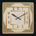 Art Deco Quadratische Wanduhr<br><div class="desc">Great clock design. You will love it like others. Be free to use this design for other product you like or to customize and add your text. Follow me for more. Thank you. Have a nice day.</div>