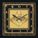 Art Deco Quadratische Wanduhr<br><div class="desc">Großartiges Uhrendesign. Du wirst es wie andere Liebe bekommen. Sie können dieses Design auch für andere Produkte verwenden,  die Sie mögen,  oder Ihren Text anpassen und hinzufügen. Folgen Sie mir für mehr. Danke. Ich habe einen schönen Tag.</div>