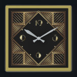 Art Deco Quadratische Wanduhr<br><div class="desc">Großartiges Uhrendesign. Du wirst es wie andere Liebe bekommen. Sie können dieses Design auch für andere Produkte verwenden, die Sie mögen, oder Ihren Text anpassen und hinzufügen. Folgen Sie mir für mehr. Vielen Dank. Ich wünsche Ihnen einen schönen Tag.</div>