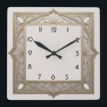 Art Deco Quadratische Wanduhr<br><div class="desc">Großartiges Uhrendesign. Du wirst es wie andere Liebe bekommen. Sie können dieses Design auch für andere Produkte verwenden,  die Sie mögen,  oder Ihren Text anpassen und hinzufügen. Folgen Sie mir für mehr. Vielen Dank. Ich wünsche Ihnen einen schönen Tag.</div>