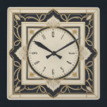 Art Deco Quadratische Wanduhr<br><div class="desc">Großartiges Uhrendesign. Du wirst es wie andere Liebe bekommen. Sie können dieses Design auch für andere Produkte verwenden,  die Sie mögen,  oder Ihren Text anpassen und hinzufügen. Folgen Sie mir für mehr. Vielen Dank. Ich wünsche Ihnen einen schönen Tag.</div>