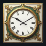 Art Deco Quadratische Wanduhr<br><div class="desc">Großartiges Uhrendesign. Du wirst es wie andere Liebe bekommen. Sie können dieses Design auch für andere Produkte verwenden,  die Sie mögen,  oder Ihren Text anpassen und hinzufügen. Folgen Sie mir für mehr. Vielen Dank. Ich wünsche Ihnen einen schönen Tag.</div>