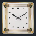 Art Deco Quadratische Wanduhr<br><div class="desc">Großartiges Uhrendesign. Du wirst es wie andere Liebe bekommen. Sie können dieses Design auch für andere Produkte verwenden,  die Sie mögen,  oder Ihren Text anpassen und hinzufügen. Folgen Sie mir für mehr. Vielen Dank. Ich wünsche Ihnen einen schönen Tag.</div>