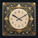 Art Deco Quadratische Wanduhr<br><div class="desc">Großartiges Uhrendesign. Du wirst es wie andere Liebe bekommen. Sie können dieses Design auch für andere Produkte verwenden,  die Sie mögen,  oder Ihren Text anpassen und hinzufügen. Folgen Sie mir für mehr. Vielen Dank. Ich wünsche Ihnen einen schönen Tag.</div>