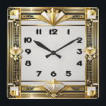 Art Deco Quadratische Wanduhr<br><div class="desc">Großartiges Uhrendesign. Du wirst es wie andere Liebe bekommen. Sie können dieses Design auch für andere Produkte verwenden,  die Sie mögen,  oder Ihren Text anpassen und hinzufügen. Folgen Sie mir für mehr. Vielen Dank. Ich wünsche Ihnen einen schönen Tag.</div>