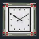 Art Deco Quadratische Wanduhr<br><div class="desc">Großartiges Uhrendesign. Du wirst es wie andere Liebe bekommen. Sie können dieses Design auch für andere Produkte verwenden,  die Sie mögen,  oder Ihren Text anpassen und hinzufügen. Folgen Sie mir für mehr. Vielen Dank. Ich wünsche Ihnen einen schönen Tag.</div>