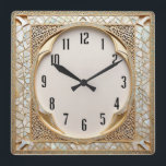 Art Deco Quadratische Wanduhr<br><div class="desc">Tolle Uhrendesign. Sie werden es wie andere lieben. Verwenden Sie dieses Design für andere Produkte,  die Ihnen gefallen,  oder passen Sie es an und fügen Sie Ihren Text hinzu. Folgen Sie mir für mehr. Vielen Dank. Ich wünsche Ihnen einen schönen Tag.</div>