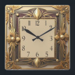 Art Deco Quadratische Wanduhr<br><div class="desc">Großartiges Uhrendesign. Du wirst es wie andere Liebe bekommen. Sie können dieses Design auch für andere Produkte verwenden,  die Sie mögen,  oder Ihren Text anpassen und hinzufügen. Folgen Sie mir für mehr. Vielen Dank. Ich wünsche Ihnen einen schönen Tag.</div>