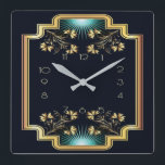 Art Deco Quadratische Wanduhr<br><div class="desc">Großartiges Uhrendesign. Du wirst es wie andere Liebe bekommen. Sie können dieses Design auch für andere Produkte verwenden,  die Sie mögen,  oder Ihren Text anpassen und hinzufügen. Folgen Sie mir für mehr. Vielen Dank. Ich wünsche Ihnen einen schönen Tag.</div>
