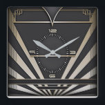 Art Deco Quadratische Wanduhr<br><div class="desc">Großartiges Uhrendesign. Du wirst es wie andere Liebe bekommen. Sie können dieses Design auch für andere Produkte verwenden,  die Sie mögen,  oder Ihren Text anpassen und hinzufügen. Folgen Sie mir für mehr. Vielen Dank. Ich wünsche Ihnen einen schönen Tag.</div>