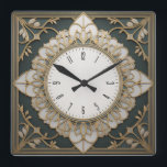 Art Deco Quadratische Wanduhr<br><div class="desc">Großartiges Uhrendesign. Du wirst es wie andere Liebe bekommen. Sie können dieses Design auch für andere Produkte verwenden,  die Sie mögen,  oder Ihren Text anpassen und hinzufügen. Folgen Sie mir für mehr. Vielen Dank. Ich wünsche Ihnen einen schönen Tag.</div>
