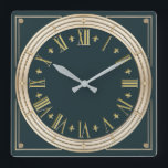 Art Deco Quadratische Wanduhr<br><div class="desc">Großartiges Uhrendesign. Du wirst es wie andere Liebe bekommen. Sie können dieses Design auch für andere Produkte verwenden,  die Sie mögen,  oder Ihren Text anpassen und hinzufügen. Folgen Sie mir für mehr. Vielen Dank. Ich wünsche Ihnen einen schönen Tag.</div>