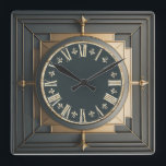 Art Deco Quadratische Wanduhr<br><div class="desc">Großartiges Uhrendesign. Du wirst es wie andere Liebe bekommen. Sie können dieses Design auch für andere Produkte verwenden,  die Sie mögen,  oder Ihren Text anpassen und hinzufügen. Folgen Sie mir für mehr. Vielen Dank. Ich wünsche Ihnen einen schönen Tag.</div>