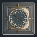 Art Deco Quadratische Wanduhr<br><div class="desc">Großartiges Uhrendesign. Du wirst es wie andere Liebe bekommen. Sie können dieses Design auch für andere Produkte verwenden,  die Sie mögen,  oder Ihren Text anpassen und hinzufügen. Folgen Sie mir für mehr. Vielen Dank. Ich wünsche Ihnen einen schönen Tag.</div>