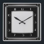 Art Deco Quadratische Wanduhr<br><div class="desc">Großartiges Uhrendesign. Du wirst es wie andere Liebe bekommen. Sie können dieses Design auch für andere Produkte verwenden,  die Sie mögen,  oder Ihren Text anpassen und hinzufügen. Folgen Sie mir für mehr. Vielen Dank. Ich wünsche Ihnen einen schönen Tag.</div>