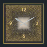 Art Deco Quadratische Wanduhr<br><div class="desc">Great design. You will love it like others. Be free to use this design for other product or to add your text. Follow me for more. Thank you. Have a nice day.</div>