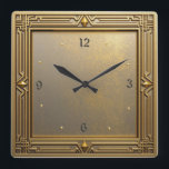 Art Deco Quadratische Wanduhr<br><div class="desc">Großartiges Uhrendesign. Du wirst es wie andere Liebe bekommen. Sie können dieses Design auch für andere Produkte verwenden,  die Sie mögen,  oder Ihren Text anpassen und hinzufügen. Folgen Sie mir für mehr. Vielen Dank. Ich wünsche Ihnen einen schönen Tag.</div>