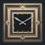 Art Deco Quadratische Wanduhr<br><div class="desc">Großartiges Uhrendesign. Du wirst es wie andere Liebe bekommen. Sie können dieses Design auch für andere Produkte verwenden,  die Sie mögen,  oder Ihren Text anpassen und hinzufügen. Folgen Sie mir für mehr. Vielen Dank. Ich wünsche Ihnen einen schönen Tag.</div>