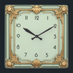 Art Deco Quadratische Wanduhr<br><div class="desc">Großartiges Uhrendesign. Du wirst es wie andere Liebe bekommen. Sie können dieses Design auch für andere Produkte verwenden,  die Sie mögen,  oder Ihren Text anpassen und hinzufügen. Folgen Sie mir für mehr. Vielen Dank. Ich wünsche Ihnen einen schönen Tag.</div>