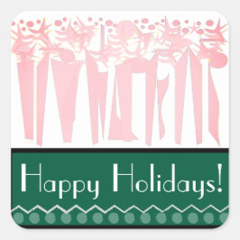 ART DECO QUADRATISCHER AUFKLEBER