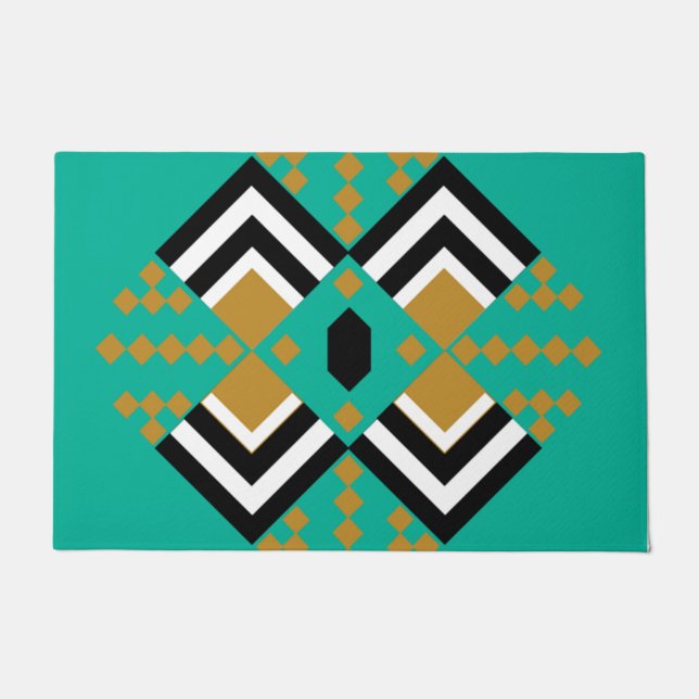 Art Deco Quilt Inspiriert Fußmatte (Vorderseite)