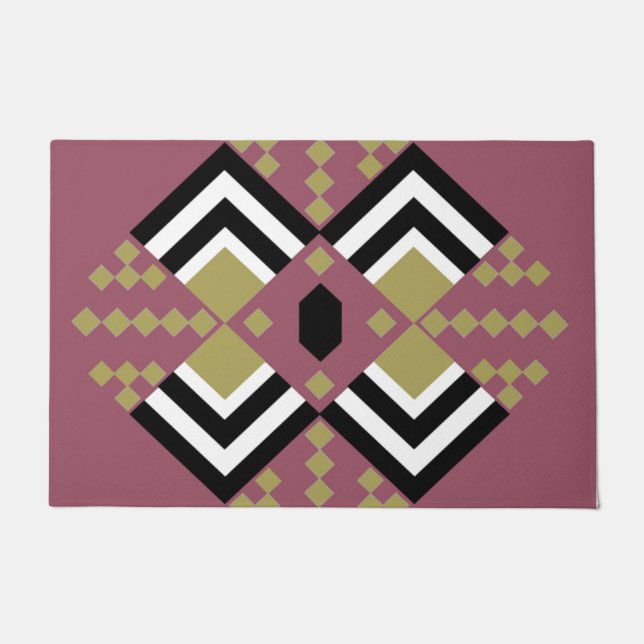 Art Deco Quilt Inspiriert Fußmatte (Vorderseite)