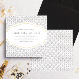 Art Deco Rahmen Quadratische Hochzeits Einladung