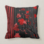 Art Deco Red Strip Muster Kissen<br><div class="desc">Art Deco Rote Streifen Muster Pillow. WEITERE DESIGNS FINDEN SIE UNTER: http://www.zazzle.com/designsbydonnasiggy* Originalentwurf von Donna Siegrist © 2014.  Wenn Sie Fragen zu diesem Produkt haben,  kontaktieren Sie mich bitte unter siggyscott@comcast.net.  Ich helfe gerne. Vielen Dank für die Unterstützung und Anhalten durch mein Geschäft!</div>