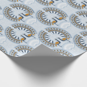 Art Deco Retro Pfau Geschenkpapier